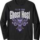 I'll Be Your Ghost Host Haunted Halloween Party Long Sleeve T-Shirt (S)