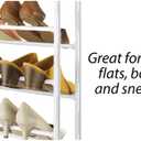 Whitmor Over The Door Shoe Rack, 36 Pair, White
