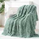 Super Fuzzy Soft Sherpa Fleece Weighted Blanket, 15 lbs Dual Sided Fluffy Heavy Weighted Blankets for Adults - No Bunching with Double Layers of Soft Inner Lining (60"x 80", 15 Pounds) (Sage Green)
