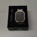 Stainless Steel Watch Band with Case Compatible with Apple Watch Ultra 3 2 1 band (49mm), Rugged Strap with Metal Protective Bumper Cover for iWatch Bands Men (Silver)