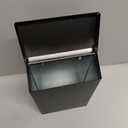 Architectural Mailboxes Modern Heritage Vertical Wall-Mounted Mailbox for Outside, Rust-Resistant Galvanized Steel Metal Small Mail Box, Black Modern Wall Mailbox