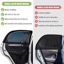 ZATOOTO Car Window Covers for Back Window Baby Sun Shade for Side Window Shades Single Layer Car Window Screen with Better Breathability and Visibility Sun Blocker Cool Down Your Vehicle(B Shape)