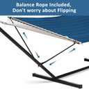 SUNCREAT Extra Large Hammocks for Outside, Heavy Duty Hammocks with Stands Included, Navy
