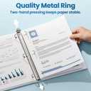SUNEE 3 Inch Binders 3 Ring 12 Pack, Large 3" Clear View Binders Bulk Three Ring PVC-Free (Fit 8.5x11 Inches) for School or Office Supplies, White