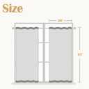 jinchan Kitchen Curtains Linen Tier Curtains 45 Inch Farmhouse Cafe Drapes for Small Window Flax Country Rustic Rod Pocket Bathroom Laundry Room RV Light Filtering 2 Panels White, 26"W x 45"L