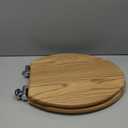 Elongated Toilet Seat Molded Wood Toilet Seat with Quietly Close and Quick Release Hinges, Easy to Install also Easy to Clean by Angol Shiold (Elongated, Original style)