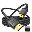 Silkland Certified 10K 8K HDMI 2.1 Cable 16.5ft, (Upgrade Braided) Ultra High Speed HDMI Cable [8K@60Hz, 4K@120Hz 144Hz] 48Gbps, HDR10, eARC, ARC, HDCP, Compatible for PS5/Xbox/Soundbar/Roku TV (Grey)