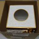 Square Tissue Box Cover Decorative Kleenex Box Holder for Bathroom & Living Room with Handcrafted Texture (colla Gold)