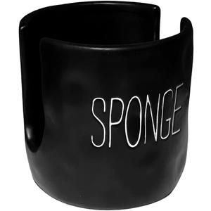 Mud Pie Kitchen Dish Bistro Sponge Holder Caddy, Black