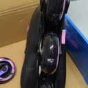 2PM SPORTS Vinal Girls Adjustable Flashing Inline Skates, All Wheels Light Up, Fun Illuminating Skates for Kids Men Adult Women and Boys 6