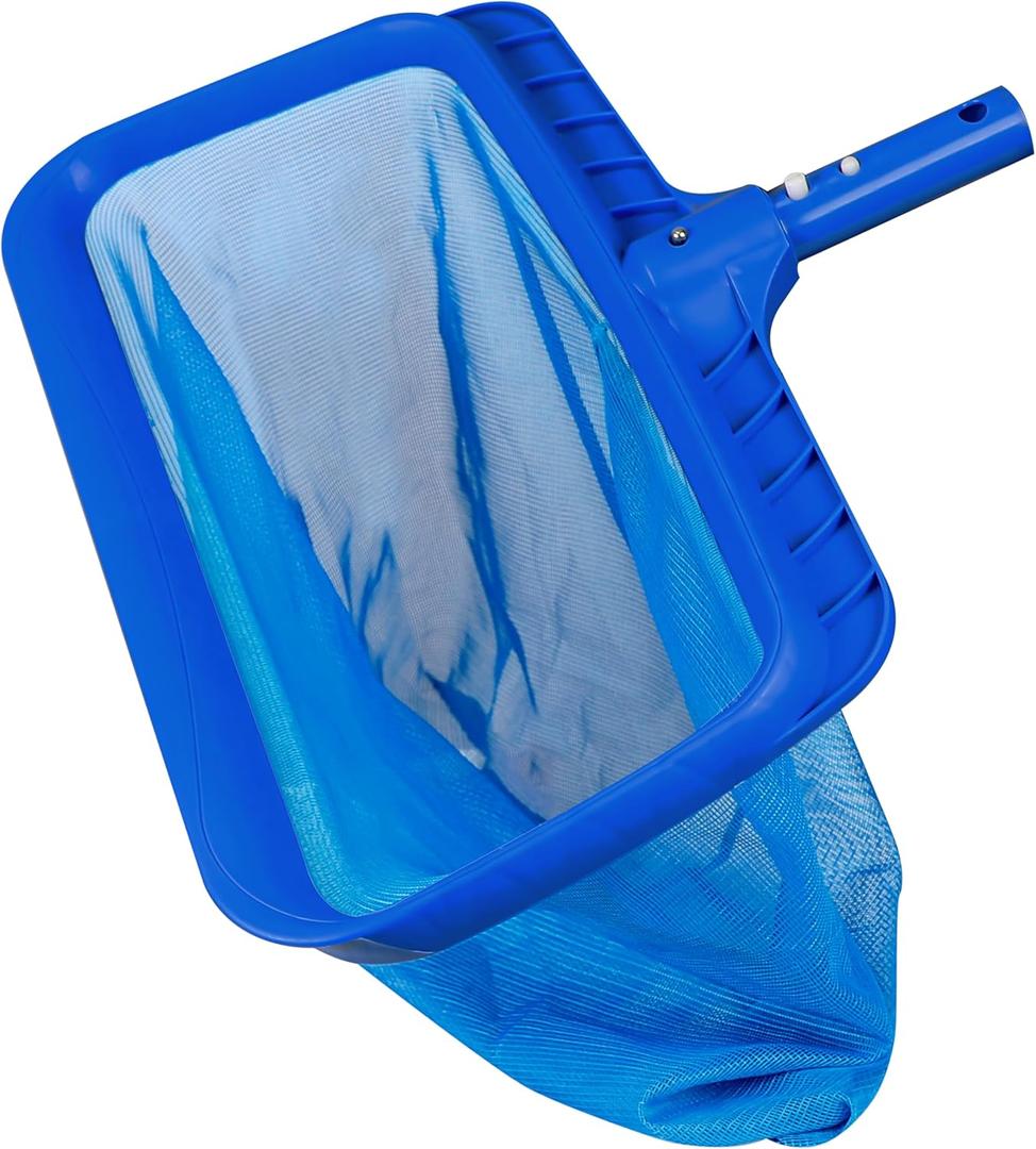 EcoNour Pool Skimmer Net, Pool nets for Cleaning Leaves with deep rake net, Heavy Duty Swimming Pool Leaf Rake Cleaning Tool with Fine Mesh Frame Fits Standard Poles