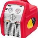 VIVOHOME 110-120V AC 60Hz 3/4HP Single Cylinder Portable Refrigerant Recovery Machine, Red