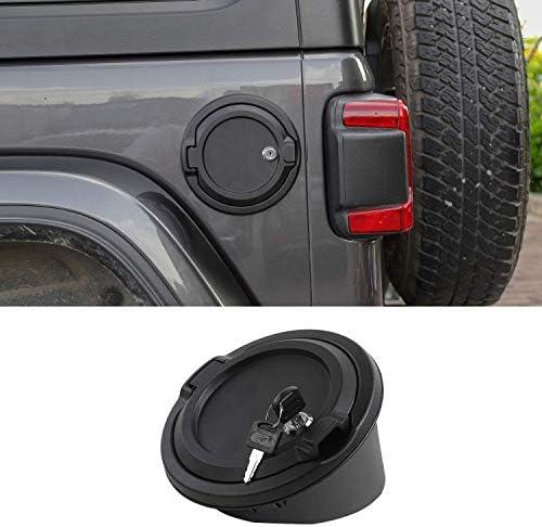 For Jeep JL Locking Gas Cap Cover Fuel Door for 2018-2025 Jeep Wrangler JL & Unlimited Sport Rubicon Sahara 2-Door 4-Door