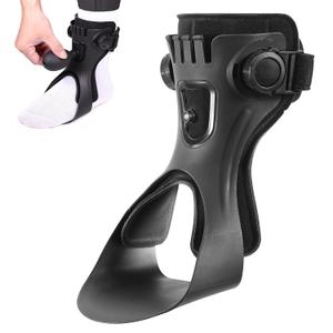 AFO Foot Drop Brace, Ankle Foot Orthosis for Men Women, Drop Foot Postural Correction Brace with Inflatable Airbag Lining, Can Be Worn with Shoes, for Recovery of Stroke Hemiplegia, [LEFT-S]