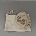 7 Pack 3D Baby Monthly Milestone Card Signs Baby Announcement Sign Double Sided Hello World Newborn Signs Wooden Circles Discs for Welcome Newborn Boy Girl Photo Props(White,Letter)