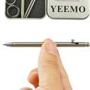Mini Pen,Non-Toxic Titanium EDC Pen with Keychain, Compact and Stylish Small Pen(Only 82mm in Length and Comes with 2 Refill Cartridges)