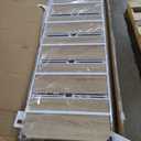 BHG Vintage Multifunctional Folding Bookshelf, No-Assembly Plant Stand Storage Rack Shelves for Home Office (White, 5-Tier)