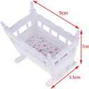 1:12 mini Miniature Wooden Crib Cradle Bed for Bad Room DIY Scene Small House Home Furniture Craft Model Figurine Building