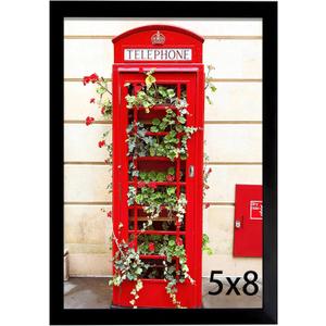 SESEAT 5x8 Picture Frame Black, Photo Frames for Desk or Wall Gallery Display, 1 Pack