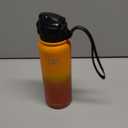 Fanhaw 20 oz Insulated Stainless Steel Water Bottle with Straw Lid, Leakproof & Anti-Dust Sports Bottle for Kids, Women & Men (Yellow Orange)