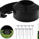 Landscape Edging Kit LOLEDE 120FT Flexible Paver Edging, 4" Tall Lawn Border with 110 Rust-Resistant Stakes  Ideal for Flower Beds, Lawns, Driveways, and Gardens (Black)