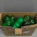 2*4 Pack LED St. Patricks Shamrock Pathway Lights for St. Patricks Day Decorations, Green Lucky Clover Pathway Stake Lights Outdoor Waterproof, UL Certified for Lawn Yard Walkway Irish Decor, Plug In