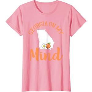 Georgia On My Mind GA Atlanta Peach Funny Southern State T-Shirt  XL