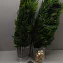 3FT Artificial Topiary Cedar Trees 2 Pack, Lush Thick Greenery UV Rated Artificial Plants for Outdoor Planters Decor, Realistic Fake Trees Indoor Garden