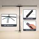 Dual-Head LED Desk Lamp for Office Home, Adjustable Flexible Eye-Caring Desk Light, 5 Modes 10 Brightness Adjustment, USB Adapter Desk Lamp with Clamp-ST-B