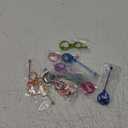 Tondiamo 12 Pcs Beadable Keychains Bars Bulk Blank Beaded Metal Keychain for Craft DIY Gift (Fresh)