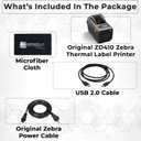 ZD410 Direct Thermal Label Printer for Shipping Barcodes Desktop USB Ethernet Wired Office Use