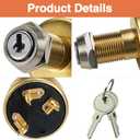 Boat Ignition Switch with Keys 3 Terminals 3 Position Off-On-Start 12Volt 15A Marine Ignition Switch MP39060-1
