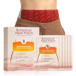 Heating Pad for Period Cramps & Back Pain Relief, 2-in-1 Heat Patch, Long-Lasting Drug-Free Comfort, Discreet & Skin-Friendly, 5 Count