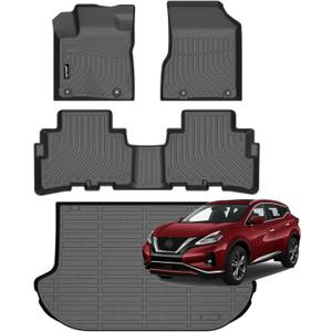 Jenofa-Car Floor Mats & Cargo Liner for Nissan Murano 2017.5-2024 Platinum | S | SL | SV | Midnight Edition All Weather Floor Mats Waterproof Durable Custom for Murano Accessories Black