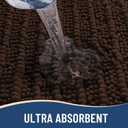 Arotive Luxury Bathroom Rugs 24x16, Extra Soft Thick Absorbent Shaggy Chenille Bath Rugs, Non-Slip Machine Wash Dry, Bath Mats for Bathroom Floor, Tub and Shower, Home Decor Accessories, Brown