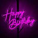 Happy Birthday Neon Sign Art Wall Lights for Beer Bar Club Bedroom Hotel Pub Cafe Wedding Birthday Party Gifts (Pink)