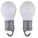 2-Pack of Portable LED Tent Light Bulbs - Indoor/Outdoor Hanging Lights with Three Settings - for Camping, Hiking, and Emergencies 