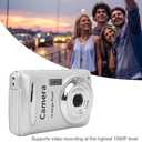 FHD 1080P Kids Digital Camera, 2.4 16MP 16X Digital Zoom Auto Focus Kid Camera, Anti Shake Vlogging Selfie Mini Cameras for Boys Girls Kids Teens (Silver Gray)