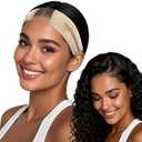 Cospack Wig Grip Band Women: Adjustable Silicone Non-Slip Wig Gripper with Middle Lace Part & Ear Cut Outs Secure Fit Breathable No-Headache for Wigs Chemo Cosplay Sports Daily Wear (Light Brown)