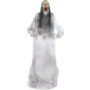 Haunted Hill Farm 5.9 ft. Animatronic Lurching Woman by Tekky, Halloween Animatronic, Scary Indoor House Prop & Decoration, Creepy Occult Horror Decor with Motion-Activated Lights & Sound, Life-Size