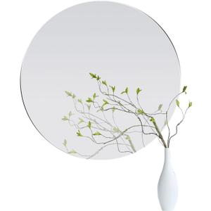 12'' Round Glass Mirror HD Large Makeup Circle Mirror for Wall Decor, Bathroom, Bedroom, Vanity, Living Room etc,
