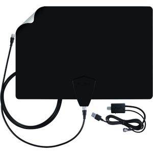 Antennas Direct ClearStream Flex Amplified Indoor TV Antenna, UHF VHF, Multi-Directional, Reversible, 50+ Mile Range w/Jolt Switch Amplifier
