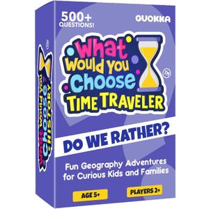 QUOKKA Board Game for 8-12 Year Olds - History Edition - Family Card Game for Kids Ages 5-8 - What Would You Choose | Pick Your Answer | Get to Know You - Fun Game Night for Boys & Girls