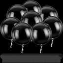 Jexine 100 Pieces Bobo Balloons 24 Inch Clean Transparent Bubble Bobo Balloons for Wedding Birthday Party Decorations