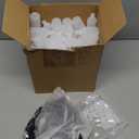 Tioncy 100 Pcs 30ml Plastic Dropper Bottles Bulk Squeezable Liquid Bottles with Leak Proof Caps, Refillable 1 oz Plastic Dropper for Essence, Essential Oil(Black Lid)