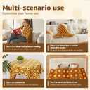 Blanket Crochet Kit for Beginners, Granny Squares Crochet Blanket Kit with Soft Yarns, Detailed Instructions & Step-by-Step Tutorials, Easy Knitting Kit for Beginner Craft Gift(Yellow Sunflower)