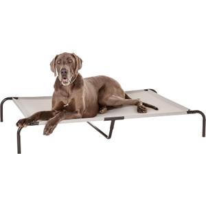 Amazon Basics Cooling Breathable Elevated Pet Bed with Metal Frame for Large Dogs, X-Large (60.1 x 37.1 x 8.9 Inches), Grey, 1 Count