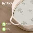 2 x 2-Pack Organic Bassinet Sheets for Girls, Boys - 100% Cotton Bassinet Mattress Sheets Compatible with Halo Bassinest Swivel Sleeper, Graco, Baby Delight, Chicco, Unisex Fitted Bassinet Sheets (Herb)