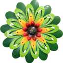 Metal Flowers Wall Decor Indoor Outdoor Metal Wall Art for Home Farmhouse Living Room Bedroom Bathroom Garden Decorations - Green