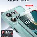 LeYi for Motorola Moto-G-2025 Case: Moto G 2025 Phone Case with Screen Protector X 2, [Magnet Fit] Matte Translucent Soft-Touch & Full Body Shockproof Funda para Moto G 2025, Mint